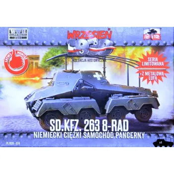 Plastikový model First To Fight 1/72 Sd.Kfz 263 8-RAD, German armor.car w/ barrel