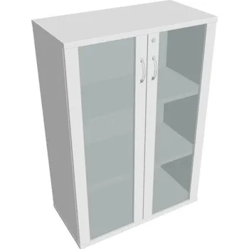 Kancelářský vozík HOBIS kancelářská policová skříň - SZ 3 80 04, zámek Huwill, bílá + doprava zdarma