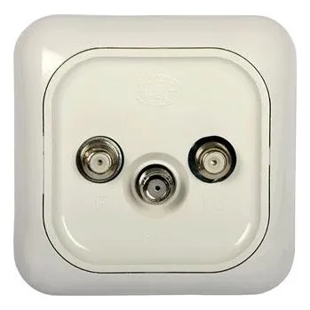 Elektrická zásuvka TV/R/SAT zásuvka koncová GAR-3F-BG-DK-SAT