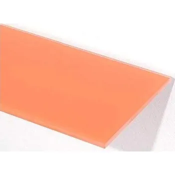 Zrcadlo Oranžová polička COVER 60 x 12 cm ze skla lacobel, bez úchytů 100-043