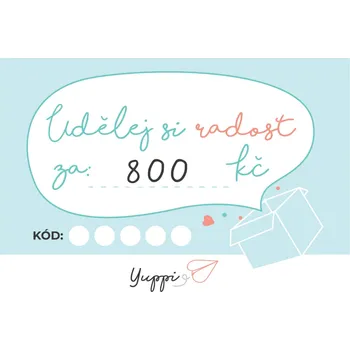 Dárková krabička Elektronický dárkový poukaz na nákup v hodnotě 800 Kč