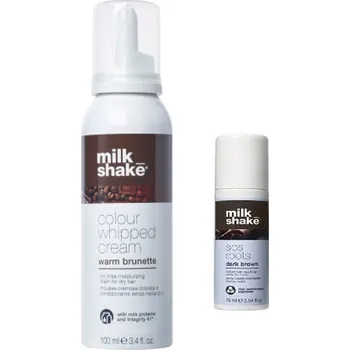 Kosmetická sada Milk Shake SOS Sada Warm Brunette - Sprej na odrosty 75 ml + vyživující pěna 100 ml Dárková sada