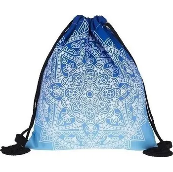 Školní sáček Woodrow Gymsack - Vak na záda Mandala modrá/bílá