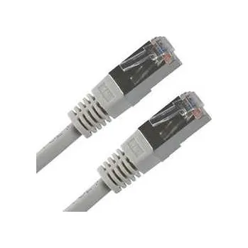 Síťový kabel FTP patchcord, Cat.5e, RJ45 M-1.5m, stíněný, šedý, economy,rychlé dodání