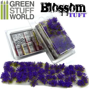 Green Stuff World Dekorace Blossom Tufts - Purple Flowers, samolepící