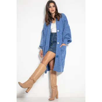 Dámský svetr Glara Dámský dlouhý zapínací svetr 579957