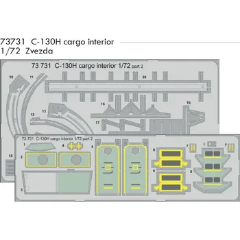 Plastikový model Eduard 1/72 C-130H cargo interior (ZVEZDA)