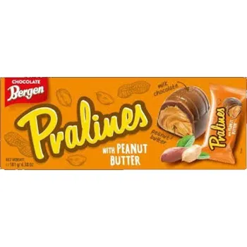 Bergen Pralines s arašídovým máslem a mléčnou čokoládou 112g