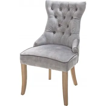 Jídelní židle Židle CASTLE S RUKOJETÍ šedá samet