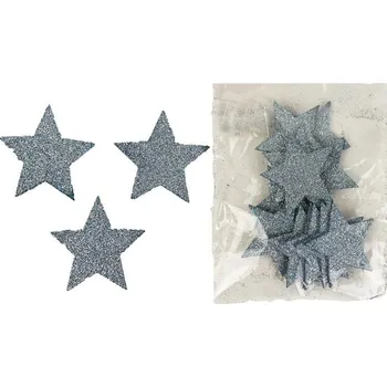 Dekorace - hvězda třpyt modrá Kusy: 1