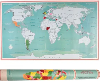 Plakát Rex London Vyškrabávací mapa světa