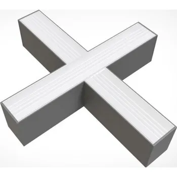 LED svítící spojovací X kus pro lineární svítidlo, 15W 4000K šedý