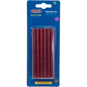 Tavná pistole GS 712GR- tavná tyč.glitr červený, 7mm/12ks GS 712GR