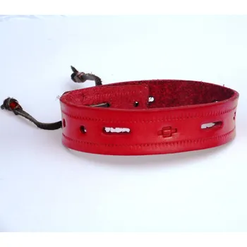 Náramek Kožený náramek č.4 Barva: Červená