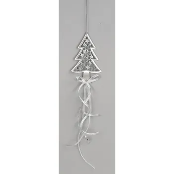 Vánoční dekorace Závěsný stromek s mašlí