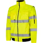 Aginola 2v1 reflexní zimní pracovní bunda žlutá L