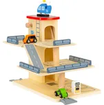 ECOTOYS Dřevěná garáž s výtahem