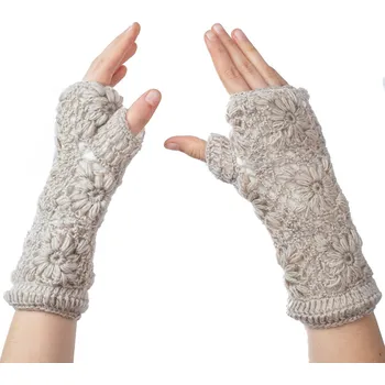 Rukavice Vlněné bezprstové rukavice Bardia Cream, Sittar nátepníky