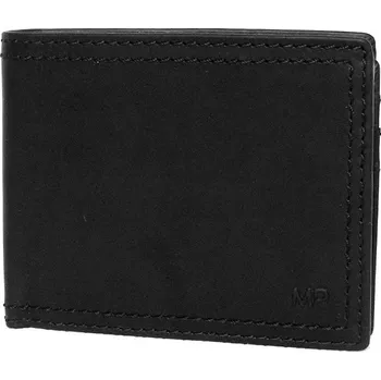 Peněženka Kvalitní černá hladká kožená peněženka Marta Ponti no. 010