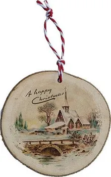 Vánoční ozdoba Bohemia Gifts BC180033 vánoční vesnice 6 cm
