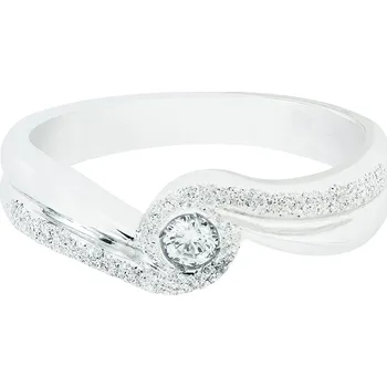 Prsten Prsten z bílého zlata s diamantem LID2530010