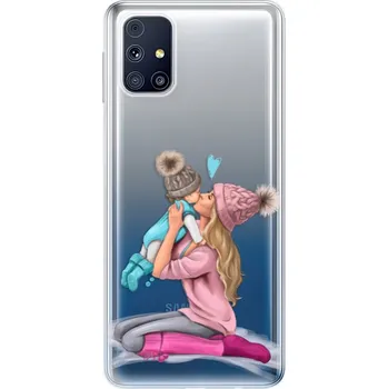 Pouzdro na mobilní telefon Odolné silikonové pouzdro iSaprio - Kissing Mom - Blond and Boy - Samsung Galaxy M31s