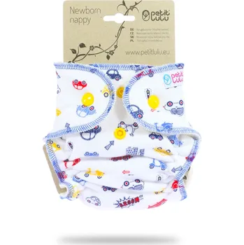 látková plena Petit Lulu Novorozenecká PetitLulu, AUTÍČKA NA BÍLÉ