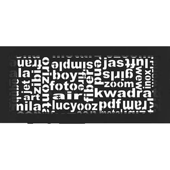 Větrací mřížka KRATKI KRBOVÁ MŘÍŽKA 17X37 ČERNÁ