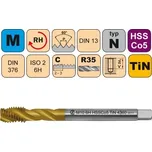NÁSTROJE CZ Strojní závitník /CZZ4360/ pro metrický závit se šroubovitou drážkou CZZ Závit: M5