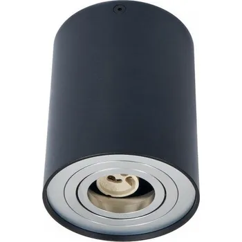 Svítidlo Berge Podhledové bodové svítidlo přisazené OS100-CP výklopné - kruhové - černá/stříbrná matná + patice GU10