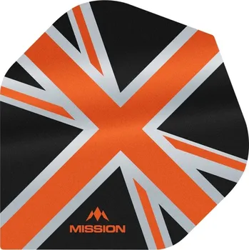 Příslušenství pro šipky Mission Letky Alliance Union Jack - Black / Orange F3084