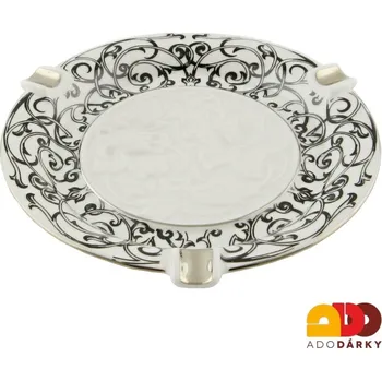 Popelník Popelník zdobený stříbrem (Porcelánový popelník Leander)