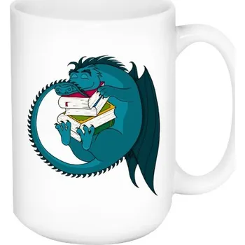 Hrnek velký s potiskem Hrnek Book Dragon 400 ml