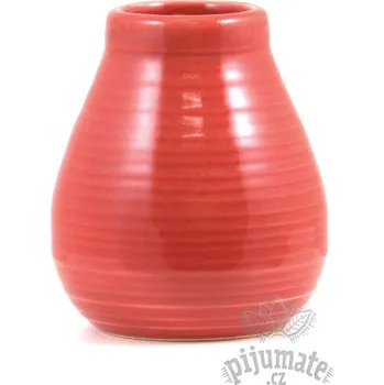 Kalabasa keramická, vroubek, červená / KA-11-RED