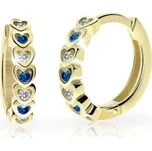 Cutie Jewellery Dětské naušnice zlaté Cutie C3340Z Dark Blue