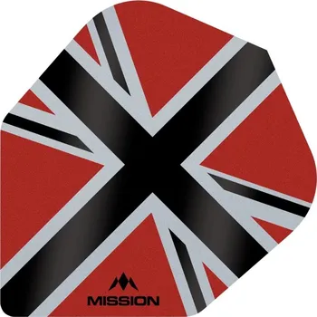 Příslušenství pro šipky Mission Letky Alliance-X Union Jack No6 - Red / Black F3120