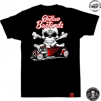 Pánské tričko Tričko pánské Outlaw Bastards Hot Rod Pentagram - velikost L
