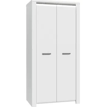 Šatní skříň Skříň Brugia 96,4 cm Šedá/Bílá