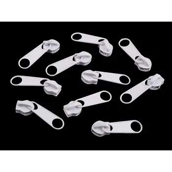 Zip Jezdec ke spirálovým zipům No 5 BX, barva 501 bílá