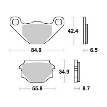 Brzda pro motocykl Sbs 113 HF Ceramic Street