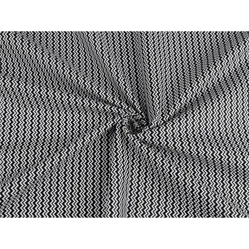 Bavlněná látka / plátno chevron jemný, barva 3 (370) černá