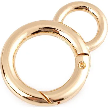 Karabina kulatá s očkem na kabelky Ø19 mm, barva 3 zlatá klasik