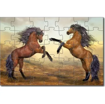 Puzzle Pelisport Puzzle A4 koně 35 dílků