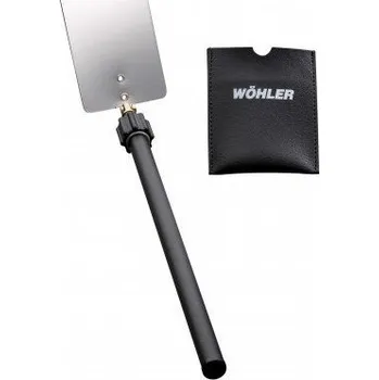 Inspekční zrcátko Wöhler kominické zrcátko leštěný pochromovaný plech 7 x 10 cm s teleskopickým držadlem