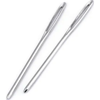 Jehly kovové tupé délka 50; 60; 70 mm na vlnu, vyšívání, barva 2 (60 mm) nikl