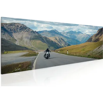 Obraz Malvis Obraz Na motorce v horách Velikost (šířka x výška): 55x25 cm