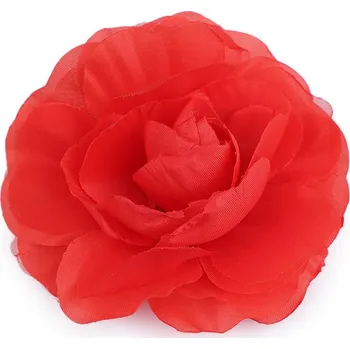 Brož Brož / ozdoba růže Ø10 cm, barva 4 červená