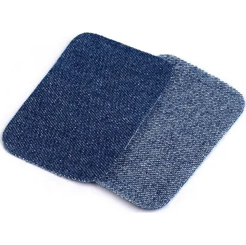 Nažehlovací záplaty riflové 7,6x4,9 cm, barva 2 modrá delta