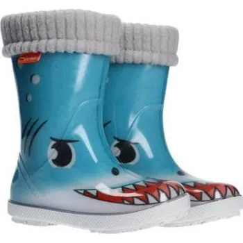 Chlapecké holínky Demar HAWAI LUX PRINT 0049 žralok Dětské holínky zateplené 34-35 0049AR_34-35
