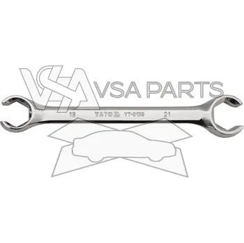 Ruční nářadí YATO Klíč prstencový 15x17 mm polootevřený